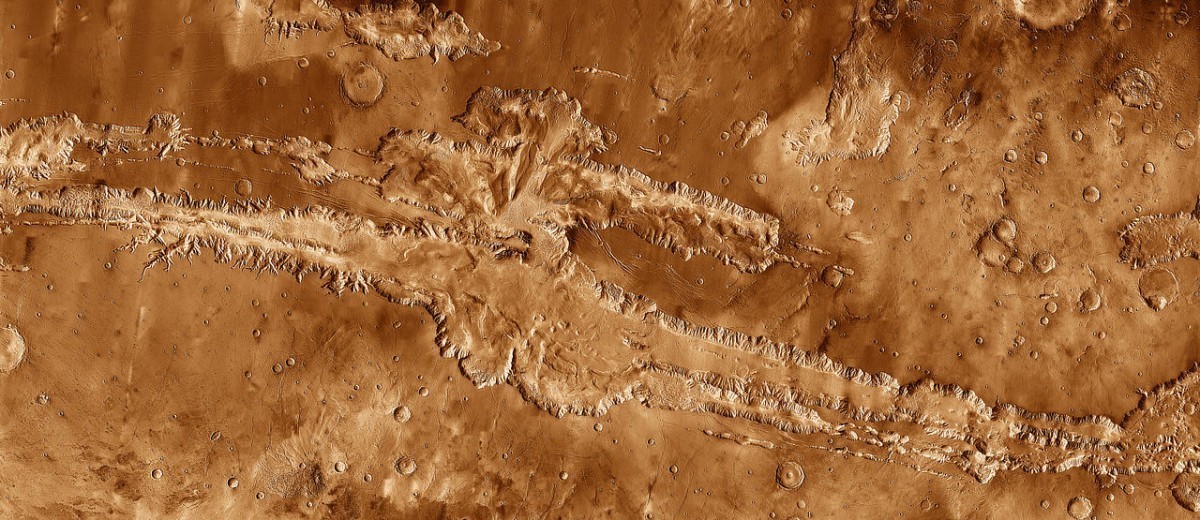 Forming a grand canyon on Mars