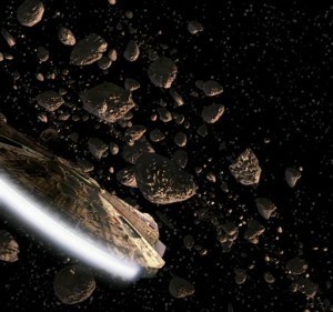 How the asteroid belt is often portrayed. Credit: Wookiepedia