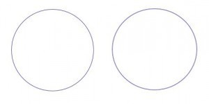 A perfect circle (left) compared to Earth's orbit (right).
