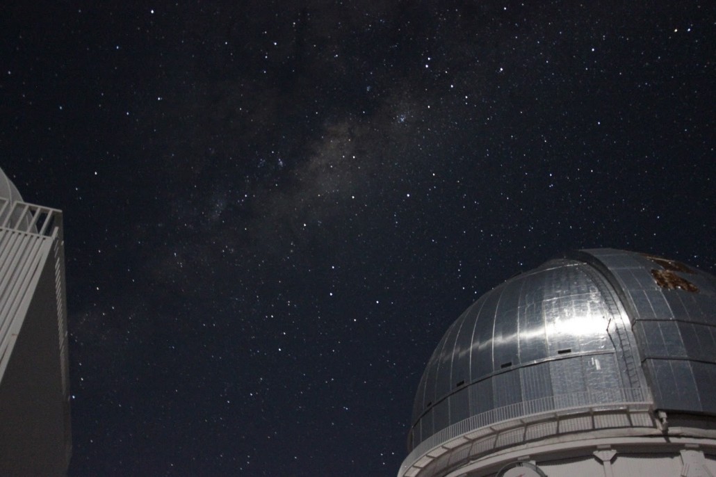 The Blanco telescope at night. Photo by Renae Kerrigan.
