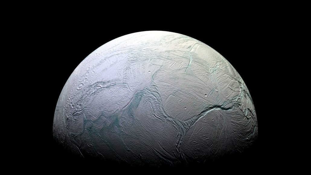 Saturn's moon Enceladus is under hydrostatic equilibrium. Credit: NASA/JPL-Caltech