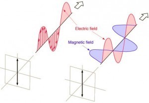 A polarized light wave. Credit: Hyperphysics